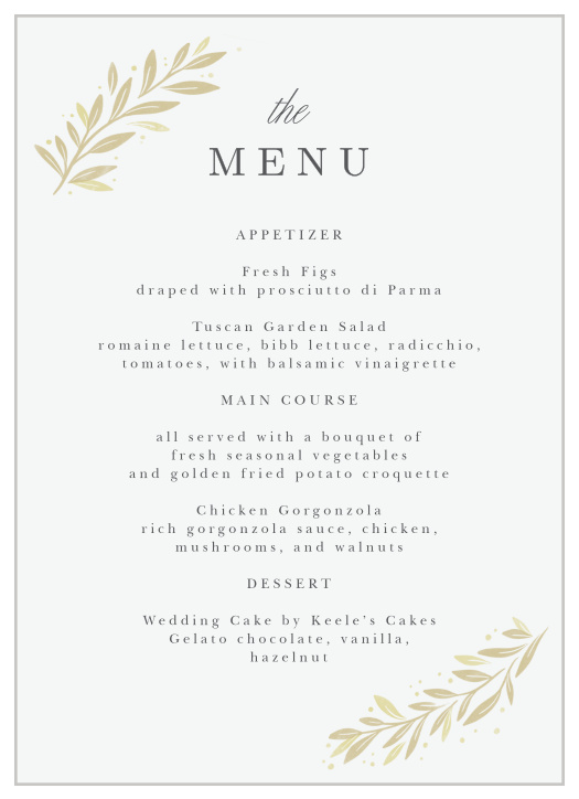 Wedding Menus | Design Your Menu Cards Instantly Online!