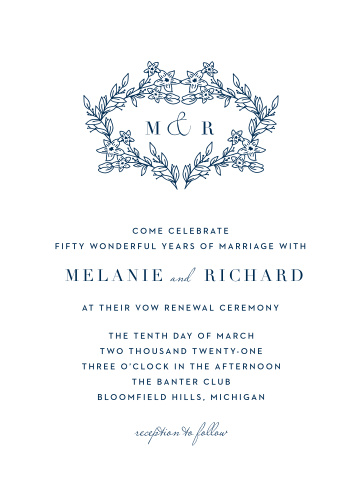 Vow Renewal Invitations Renew Your Love With Basic Invite
