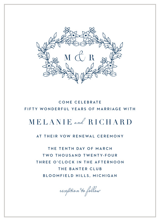 Vow Renewal Invitations Renew Your Love With Basic Invite