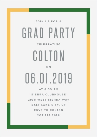 2019 graduation party invitations