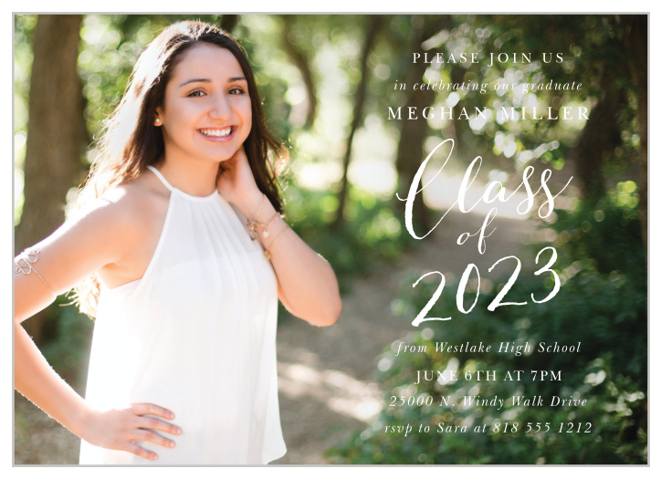 Our Scripted Grad Graduation Invitation is the perfect way to request the presence of your friends and family to come to support you on your big day.