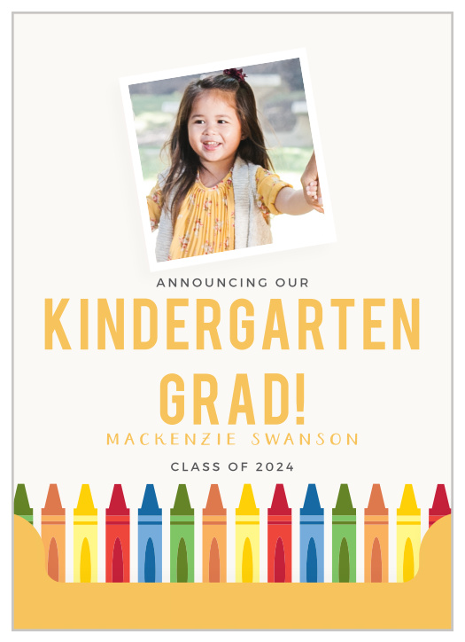 kindergarten graduation announcements invitations match your color style free