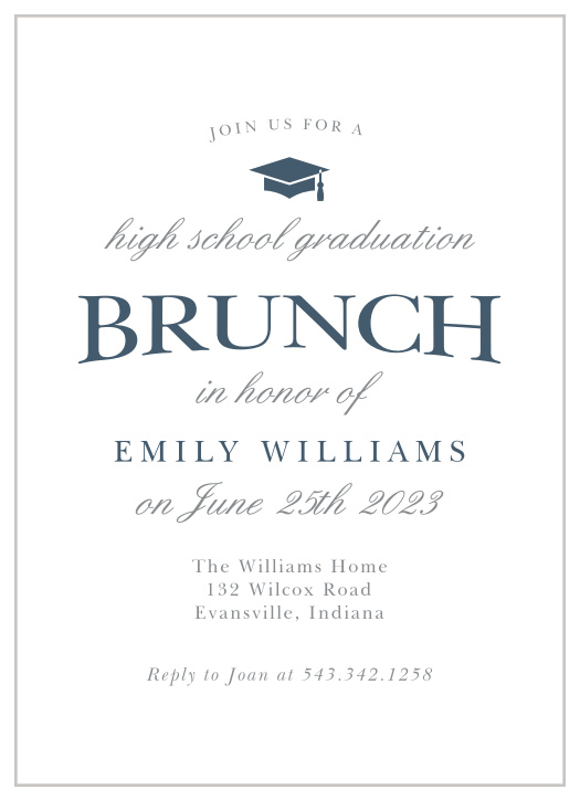 Simple Brunch Graduation Invitations By Basic Invite