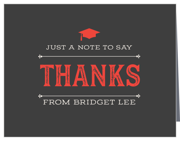 Our BBQ Celebration Graduation Thank You Card helps you say everything you could ever need to.