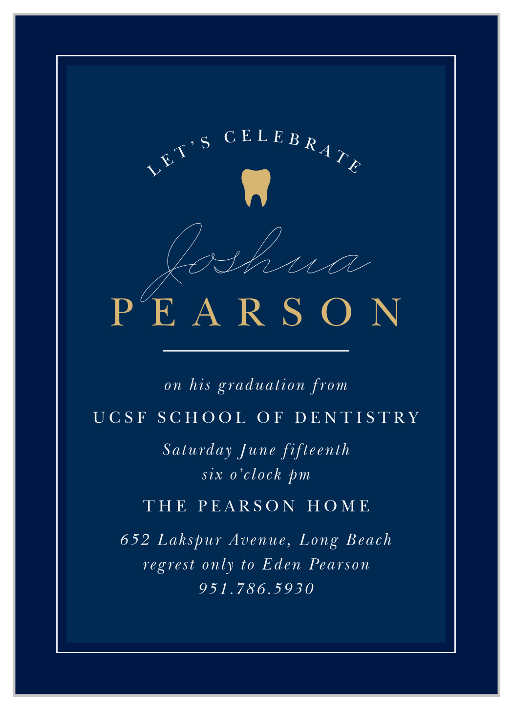 Dental Grad Graduation Invitations by Basic Invite