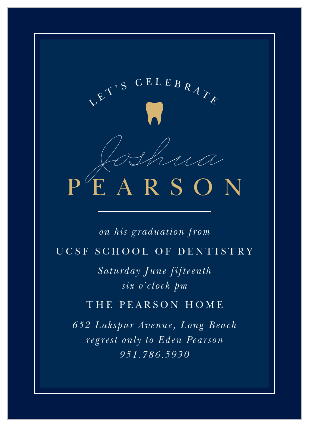 Dental Grad Graduation Party Invitation By Basic Invite