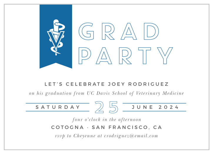 Veterinary Graduation Announcements Invitations Match Your Color Style Free