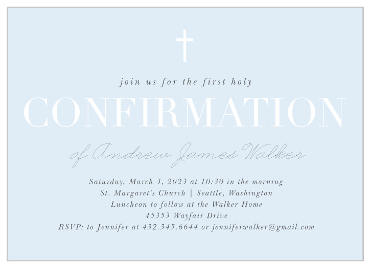 The Holy Cross Confirmation Invitations are a beautiful and traditional choice! 
