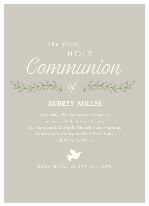 The picture of peace and tranquility, our Precious Dove Communion Invitations feature a collection of calming colors and illustrations to reflect your own quiet faith.