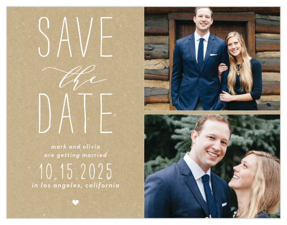 Our Big Type Save the Date Cards are a perfectly delightful way to announce the special day. 