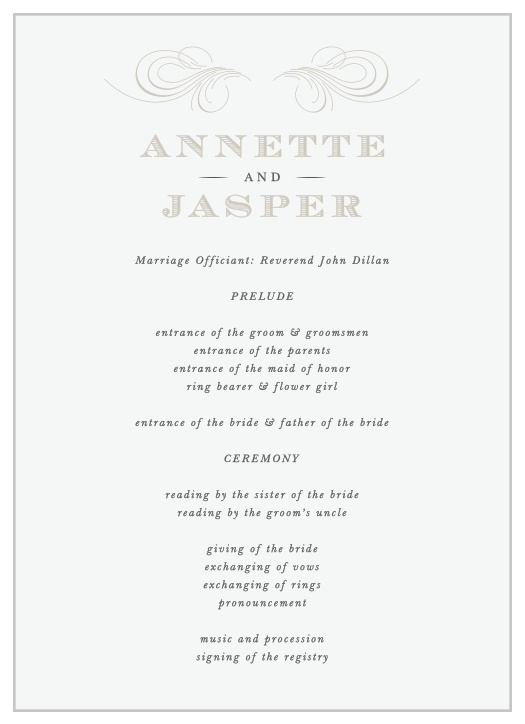 Streamlined Scroll Wedding Invitations By Basic Invite