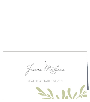 Help your guests find their spots at your reception by putting down our Fern Flock Place Cards! 