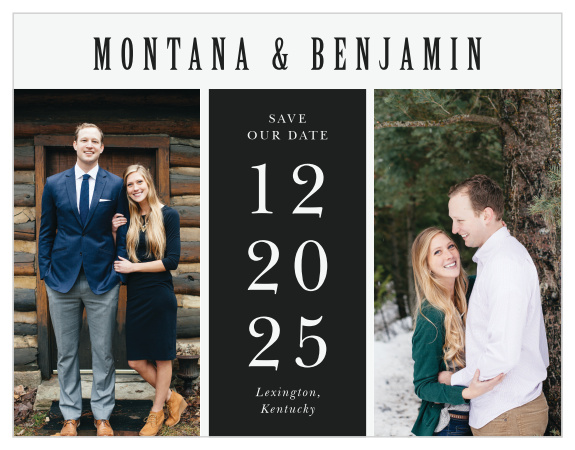 The Simply Spoken Save-the-Date Cards are the perfect mix of modern design with a personal touch.