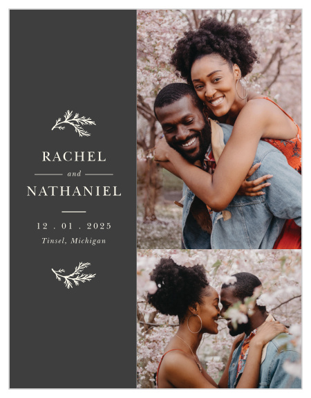 Our Modern Honor Wedding Save-the-Date Cards are an elegant way to announce your engagement! 