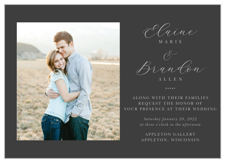 Invite friends and family to your wedding with the simple yet tasteful style of the Matilda Dots Wedding Invitations.