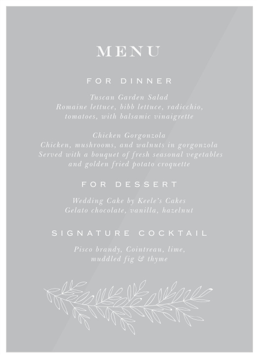 Wedding Menus | Design Your Menu Cards Instantly Online!