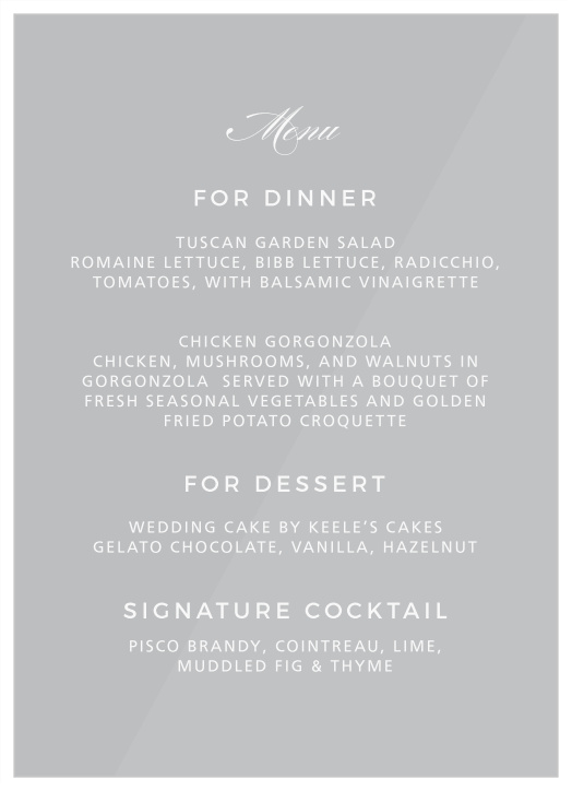 Wedding Menus | Design Your Menu Cards Instantly Online!