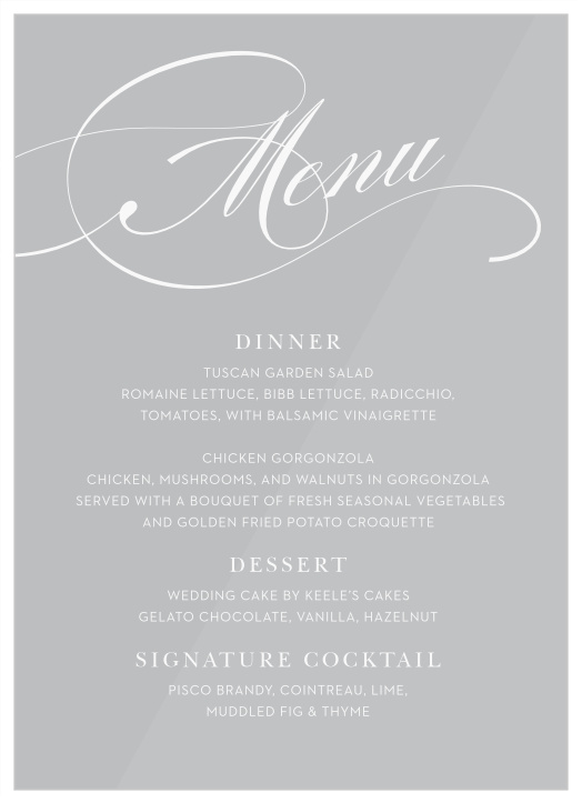 Orange and Navy Wedding Menus Printed Wedding Menus Wedding Menu Cards DEPOSIT Orange Wedding Menu