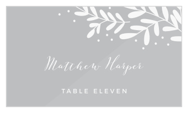 Our Garden leaves Clear Place Cards are an elegant way to help your guests find their spots! 