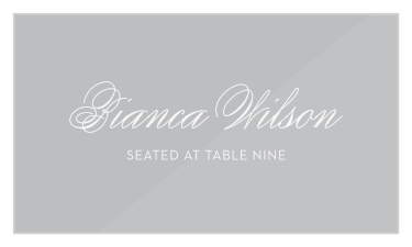 Our stunning Deco Typography Clear Place Cards offer an unforgettable blend of modern minimalism and classic elegance.