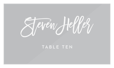 Our bold Marker Script Clear Wedding Place Cards are the perfect addition to your wedding tables. 