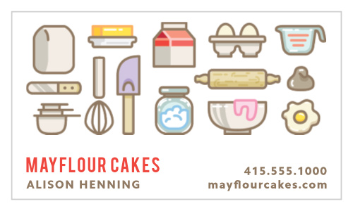 Bakery Business Cards Match Your Color Style Free
