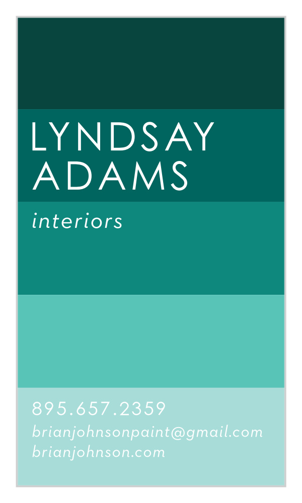 Paint Samples Business Cards by Basic Invite