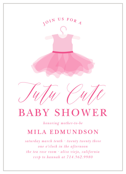 tutu excited baby shower