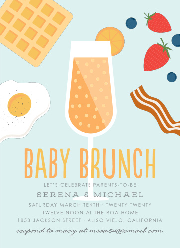 Baby Shower Brunch Invitations Match Your Color Style Free