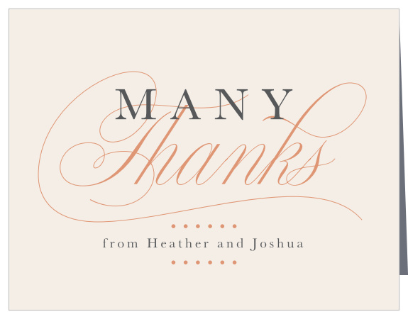 Express your deepest appreciation for your friends' and family's presence with the vintage styling of our Elegant Brunch Engagement Thank You Cards.