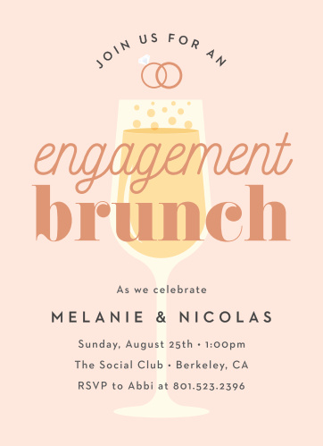 Fun Engagement Party Invitations Match Your Color Style Free
