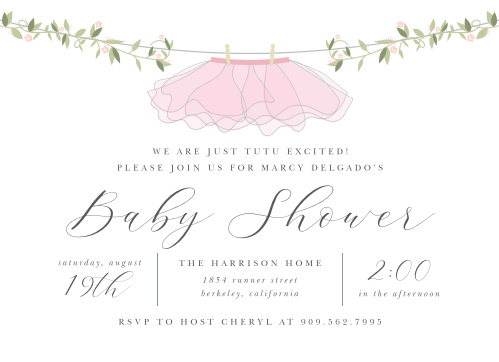 Baby Shower Invitations For Girls Basic Invite