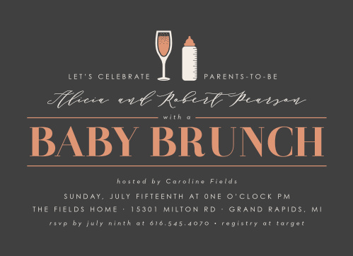 Baby Shower Brunch Invitations Match Your Color Style Free