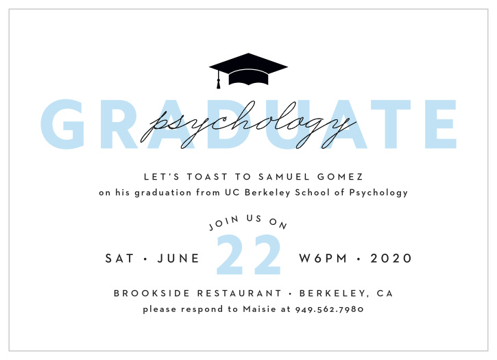 Psychology Graduation Announcements And Invitations Match Your