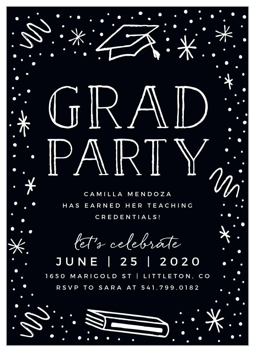 teachers chalkboard graduation party invitations by basic create your own graduation party invitations