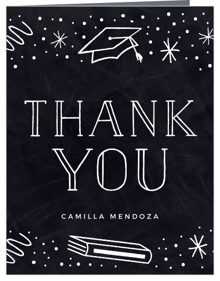 Say thanks to those who supported you with our Teachers Chalkboard Graduation Thank You Card.