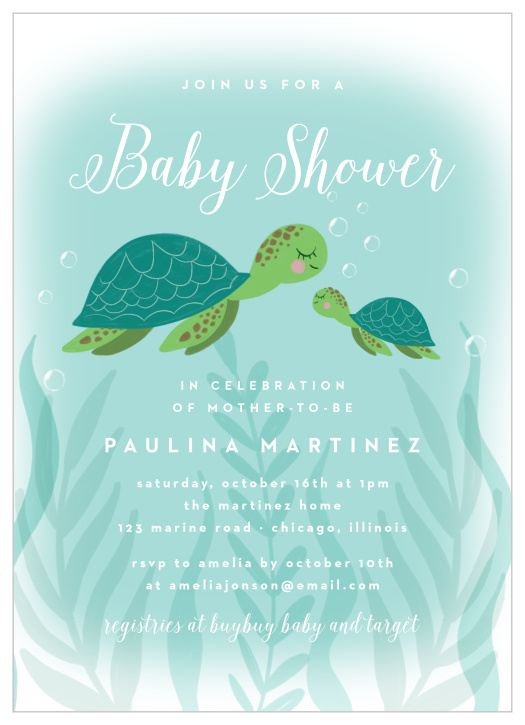 ocean themed baby shower invitations