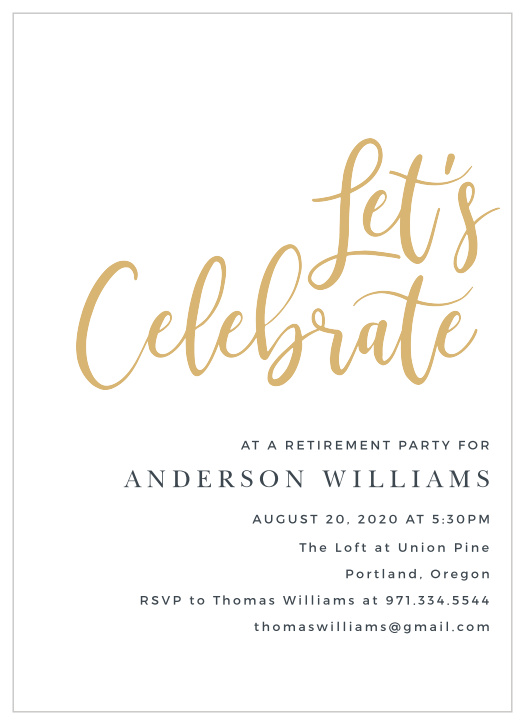 Retirement Party Invitations Design Yours Instantly Online