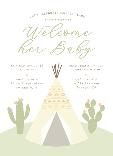 Indian Baby Shower Invitations Match Your Color Style Free