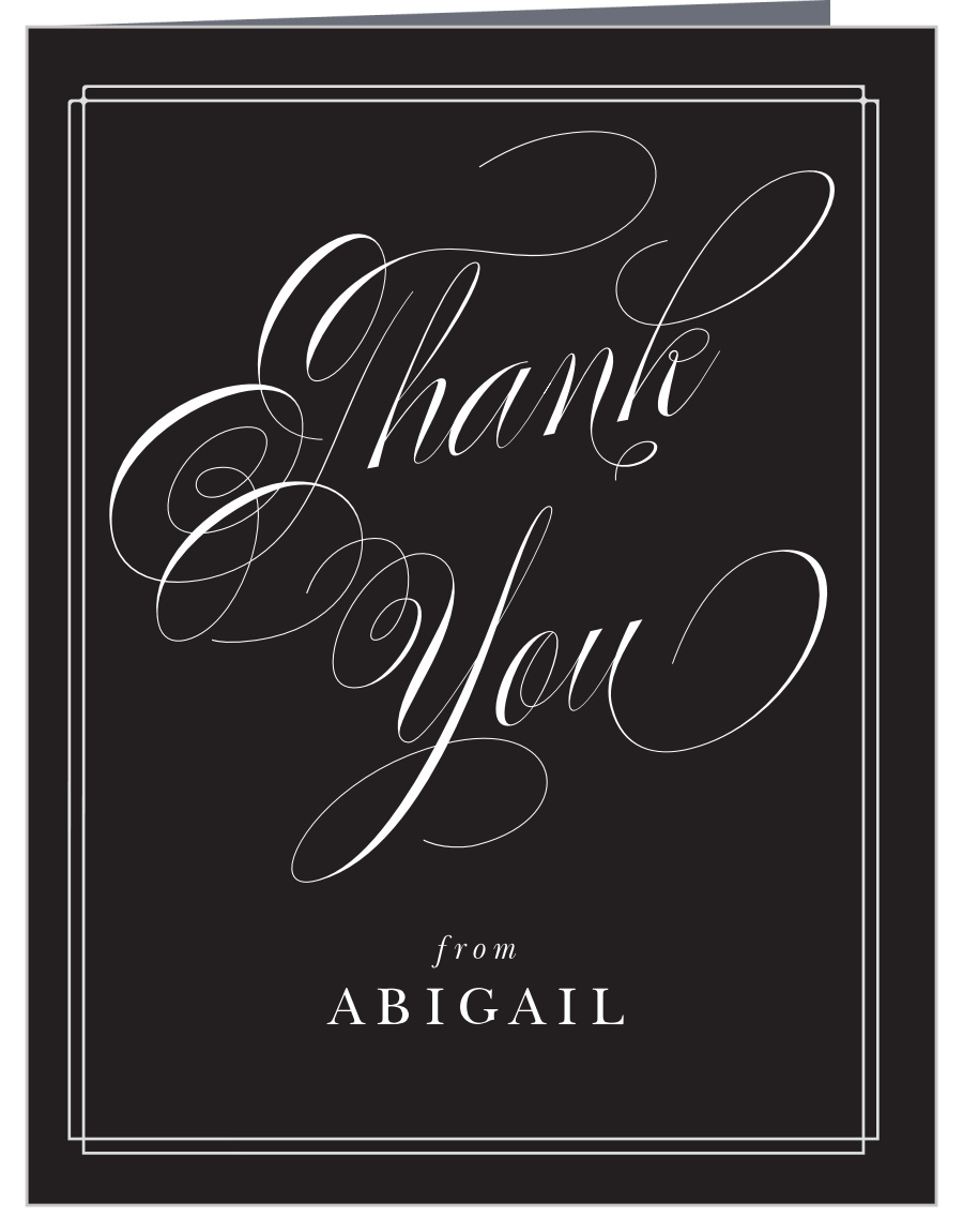 Elegant Calligraphy Retirement Thank You Cards