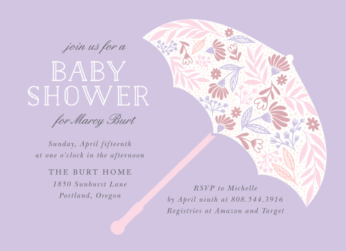 Umbrella Baby Shower Invitations Match Your Color Style Free