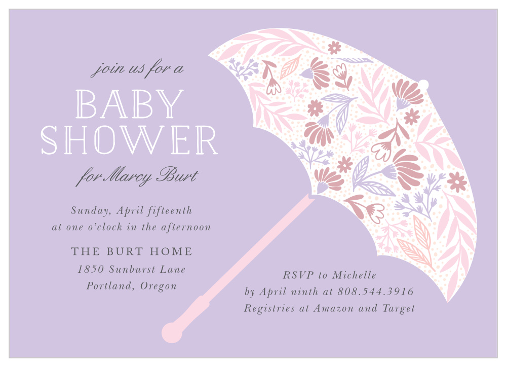 Botanical Umbrella Baby Shower 