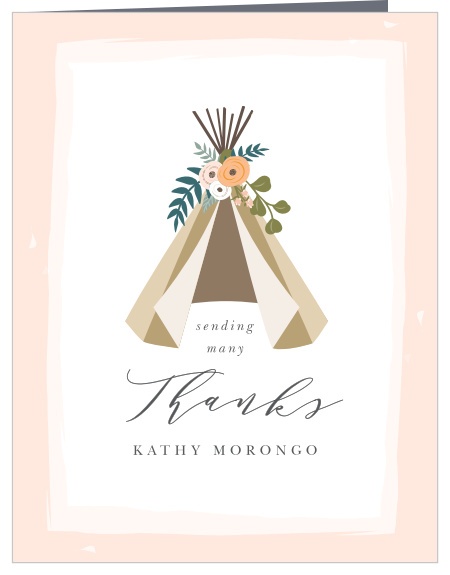 Floral Teepee Baby Shower Invitations by Basic Invite