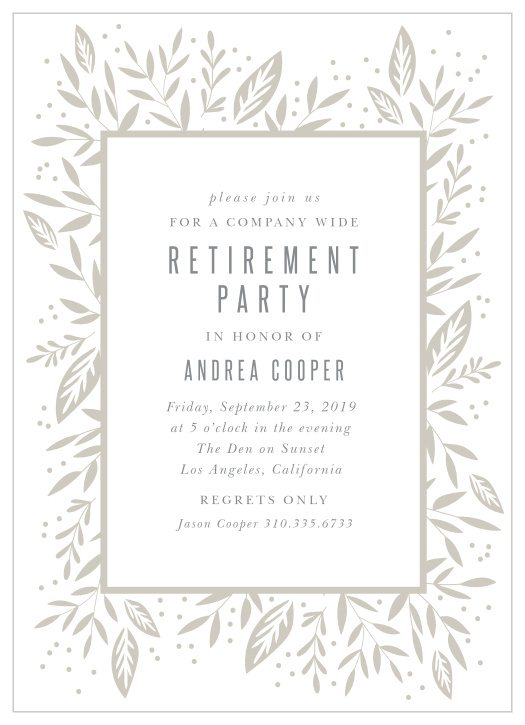 Retirement Announcement Templates Match Your Color Style Free