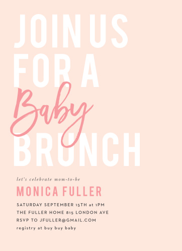 Baby Shower Brunch Invitations Match Your Color Style Free