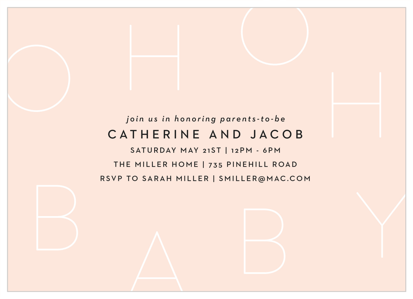 modern baby shower invites