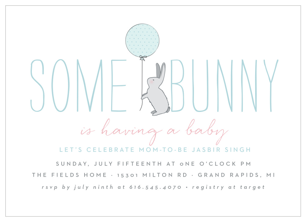 Some Bunny Baby Shower Invitations by 
