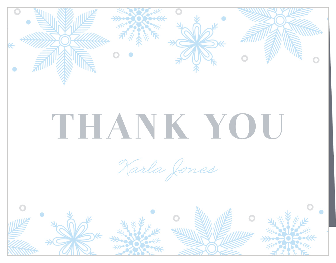 Snowflake Note Cards Folded Note Cards Winter Stationery Snowflake Stationery Snowflake Thank You Winter Thank You Notes