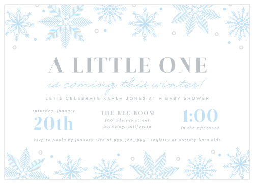 snowflake baby shower invitations