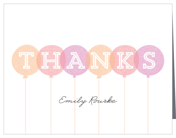 Show your appreciation for the support of your friends and family with our Blissful Balloons Baby Shower Thank You Cards. 